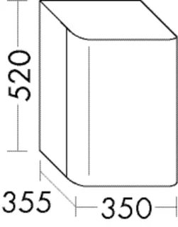 BB Halbhoher Schrank (UHFK035) b:me, 355x350x520, PG1