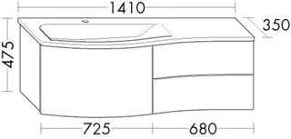 BB Mi-Wt inkl. WTU (WTU141E) Sinea1.0, 490x1410x475, PG1