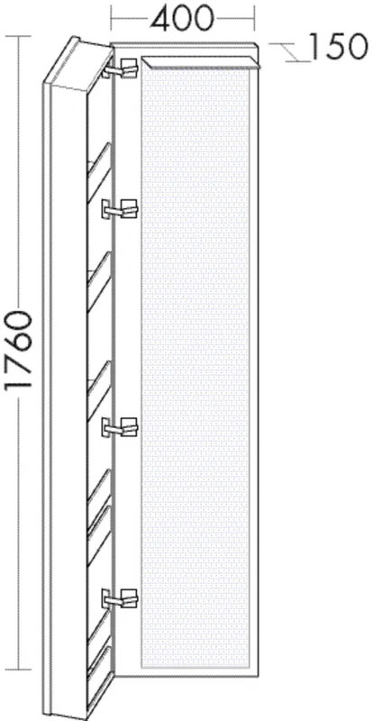 BB Ganzk.Spiegl (SPIJ040) Sys30, 150x400x1760, PG1