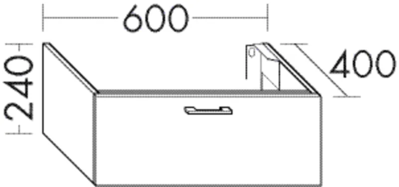 BB Waschtisch-Unterschrank (WVIM060) Sys30, 400x600x240, PG2