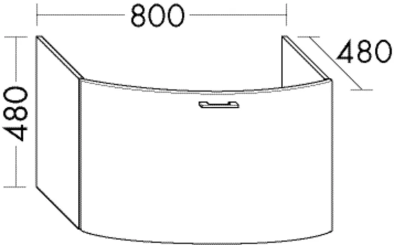 BB Waschtisch-Unterschrank (WUYB080) Sys30, 480x800x480, Ultramatt