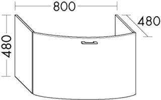 BB Waschtisch-Unterschrank (WUYB080) Sys30, 480x800x480, Ultramatt