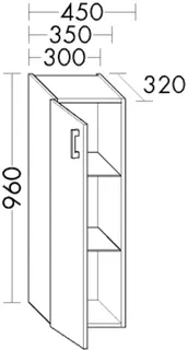 BB Halbh.Schrank (UH 3025) Sys30, 320x300x960, PG1