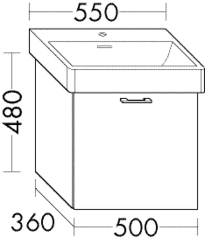 BB Waschtisch-Unterschr. (WWMF050) Sys30, 360x500x480, PG2