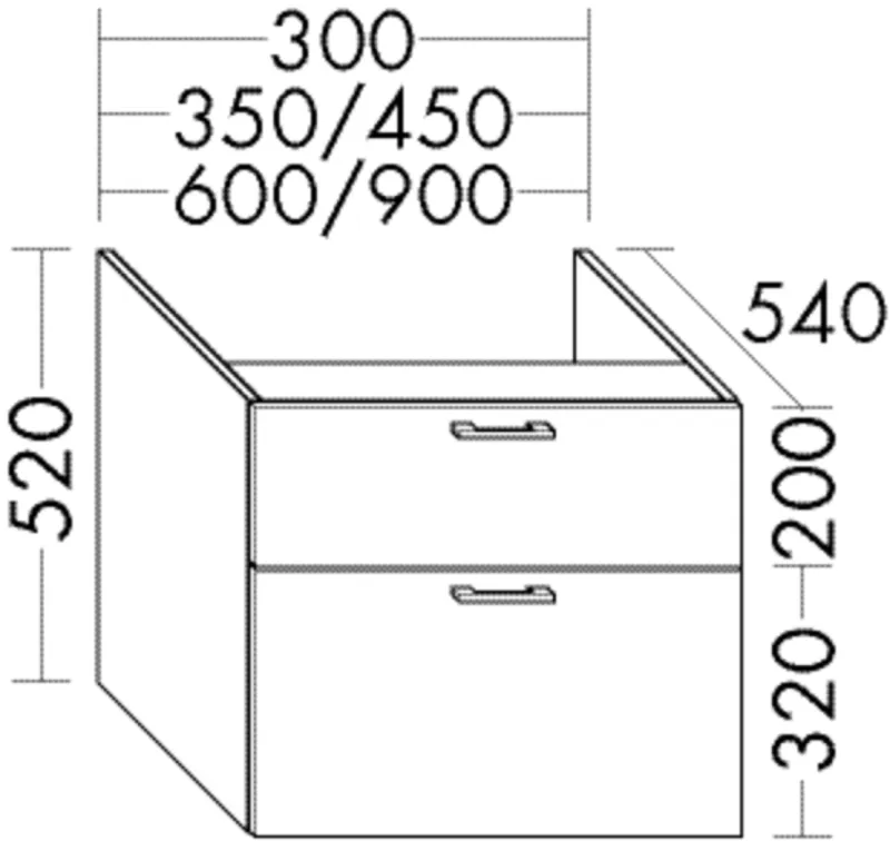BB Unterschrank (WVIG050) Sys30, 540x500x520, PG2