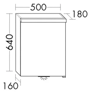 BB Spiegelschrank (SPRV050) Orell, 180x500x640, PG1