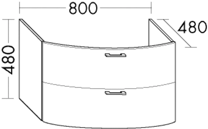 BB Waschtisch-Unterschrank (WUYC080) Sys30, 480x800x480, PG4