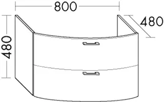 BB Waschtisch-Unterschrank (WUYC080) Sys30, 480x800x480, PG4