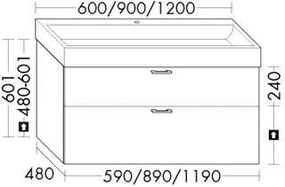 BB Waschtisch-Unterschr. (WYKO119) Sys30, 480x1190x601, PG4
