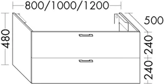 BB Waschtisch-Unterschr. (WYJC080) Sys30, 500x800x480, PG2