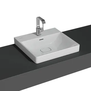 VitrA Aufsatz-Waschtisch New Metropole 500 x 470 mm rechteckig Überlaufschlitz Weiß Hochgla.