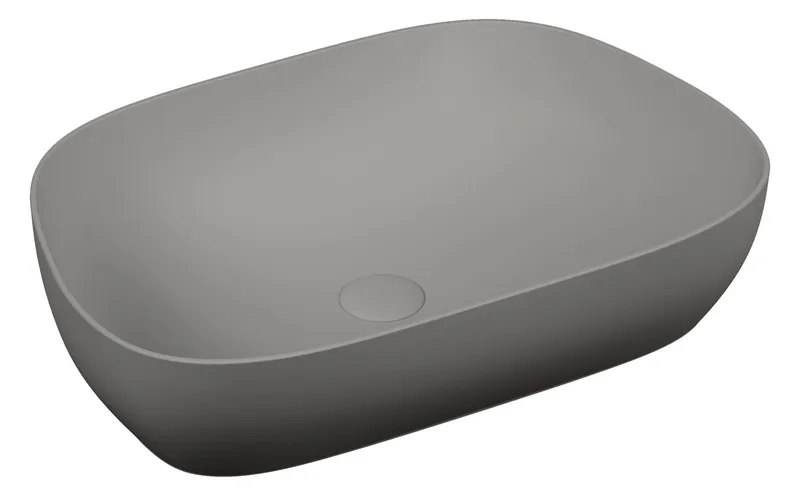 VitrA Aufsatzschale Outline TV 615 x 405 mm CERAFINE Steingrau Matt VC