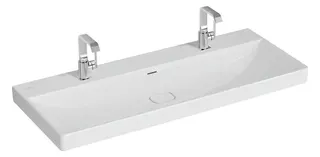 VitrA Doppel-Waschtisch New Metropole 1200 x 470 mm rechteckig Überlaufschlitz Weiß Hochgla.