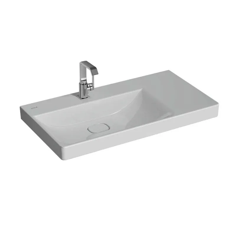 VitrA Waschtisch New Metropole 900 x 470 mm asymmetrisch Becken links oÜL Weiß HGL