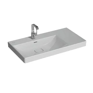 VitrA Waschtisch New Metropole 900 x 470 mm asymmetrisch Becken links mÜL Weiß HGL