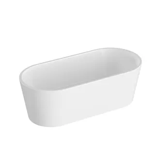 VitrA Badewanne Geo freistehend oval 170 x 80 verdeckter Überlauf Weiß HGL