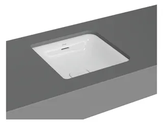 VitrA Unterbau-Waschtisch New Metropole 400 x 400mm quadratisch mit Überlauf Weiß Hochglanz