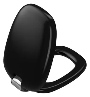 VitrA WC-Sitz Plural Duroplast Absenkautom. 2023 Scharnier: Chrom / Sitz: Schwarz Mt