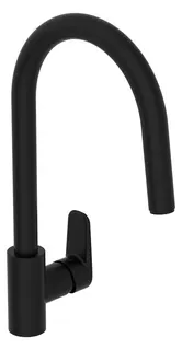 VitrA Einhebel-Spültischmischer Flow Soft ND 40cm schwenk&ausziehb. rund Schwarz M