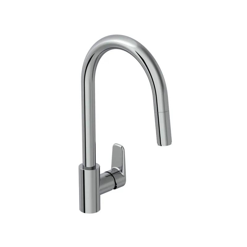 VitrA Einhebel-Spültischmischer Flow Soft ND 40cm schwenk- & ausziehbar rund Chrom