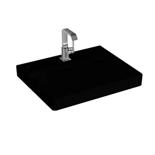 VitrA Waschtisch New Metropole 600 x 470 mm rechteckig o. Überlaufschlitz Schwarz Mt