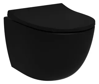 Tiefspüler-Wand-WC Sento VitrA Flush Compact 360 x 495 mm Schwarz Matt