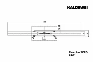 Kaldewei DA FlowLine Zero 2401, 1200mm, edelstahl gebürstet – Bild 3