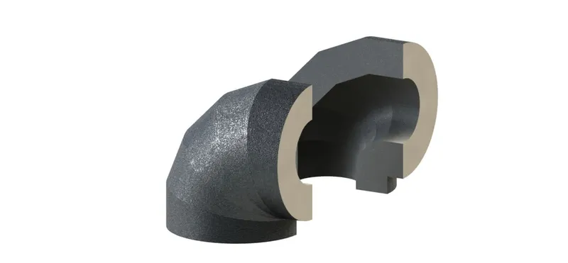 GWK AL-System - Bogen ID 084 - AD 145 PIR, 50% n. GEG, 90Grad, DN65, silber