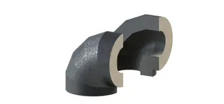 GWK AL-System - Bogen ID 084 - AD 145 PIR, 50% n. GEG, 90Grad, DN65, silber