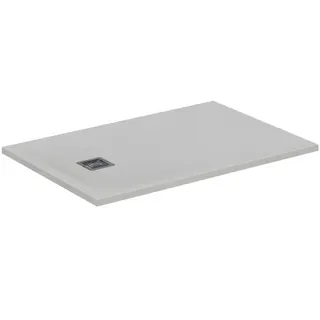 IS Rechteck-Brausewanne Ultra Flat S + 1200x800mm Abl.25cm Mitte/Seite Weiß