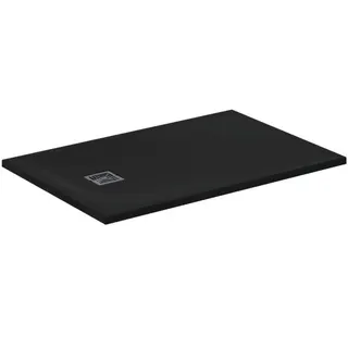 IS Rechteck-Brausewanne Ultra Flat S + 1200x800mm Abl.25cm Mitte/Seite Grau