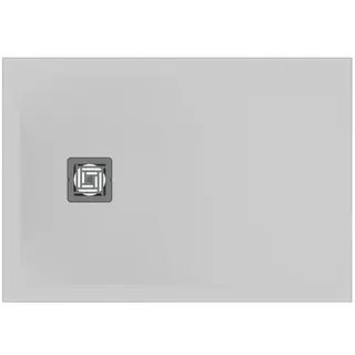 Ideal Standard Rechteck-Brausewanne Ultra Flat S + 1000x700mm Abl.25cm Mitte/Seite Weiß – Bild 2