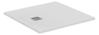 IS Quadrat-Brausewanne Ultra Flat S + 900x900mm Abl.25cm Mitte/Seite Weiß