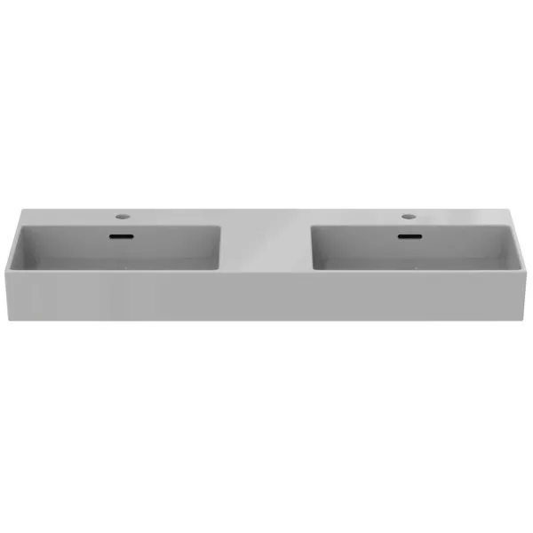 Ideal Standard Doppel-Waschtisch Extra 1215 mm je 1 Hahnloch mit Überlauf Weiß