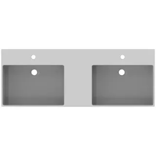 Ideal Standard Doppel-Waschtisch Extra 1215 mm je 1 Hahnloch mit Überlauf Weiß – Bild 3