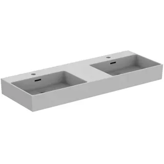 Ideal Standard Doppel-Waschtisch Extra 1215 mm je 1 Hahnloch mit Überlauf Weiß – Bild 4