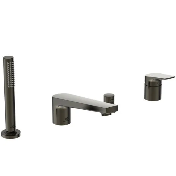 Ideal Standard Badearm. f.Wannenrand La Dolce Vita m.Auslauf m.Handbrause-Set Silver Storm