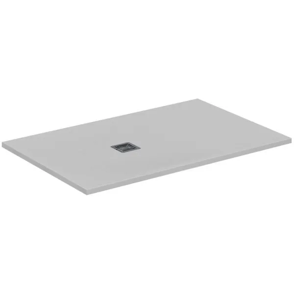 Ideal Standard Rechteck-Brausewanne Ultra Flat S + 1400x900mm Abl.55cm Mitte/Seite Weiß
