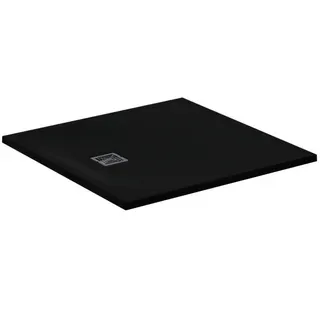 IS Quadrat-Brausewanne Ultra Flat S + 1000x1000mmAbl.25cm Mitte/Seite Schiefer