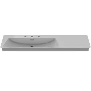Ideal Standard Möbelwaschtisch La Dolce Vita 1260 mm 3 Hahnlöcher m.Überlauf Abl.rechts Weiß – Bild 4