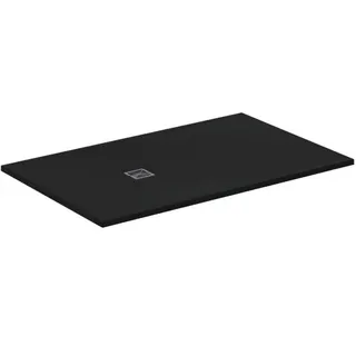 IS Rechteck-Brausewanne Ultra Flat S + 1600x1000mm Abl.55cm Mitte/Seite Grau