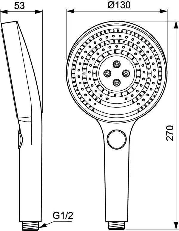 IS 3F-Handbrause Idealrain Solos Magnetic Grey