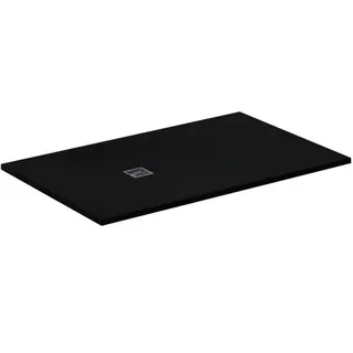 IS Rechteck-Brausewanne Ultra Flat S + 1600x1000mm Abl.55cmMitte/Seite Schiefer