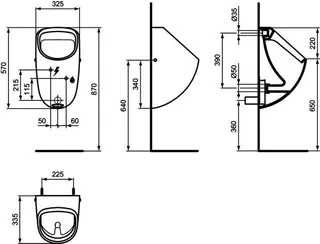 Ideal Standard Elektronik-Urinal Connect Netzanschluss Weiß – Bild 5