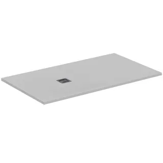 IS Rechteck-Brausewanne Ultra Flat S + 1600x900mm Abl.55cm Mitte/Seite Weiß