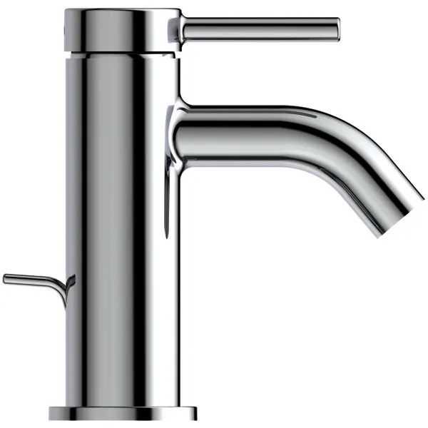 Ideal Standard Waschtisch-Armatur Ceraline Nuovo H65 Ausld.90mm m.Ablgarn. BlueStart Chrom