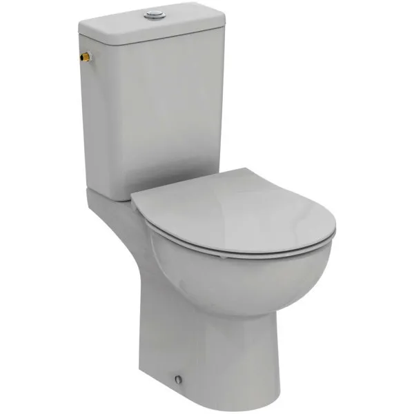 Ideal Standard WC-Paket Eurovit m.Standtiefspül-WC Spülkasten Zulauf oben und WC-Sitz Weiß