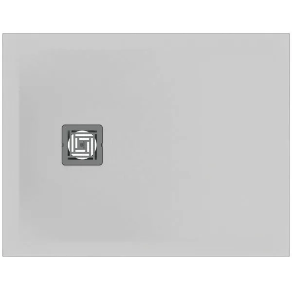 Ideal Standard Rechteck-Brausewanne Ultra Flat S + 900x700mm Abl.25cm Mitte/Seite Weiß