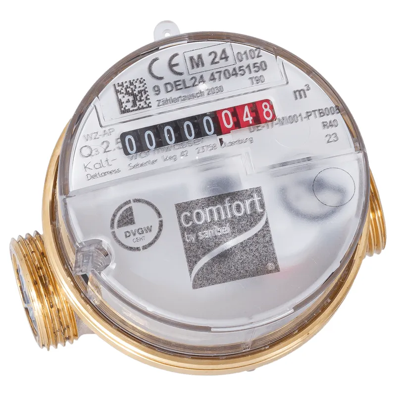 comfort-Wohnungswasserzähler AP T90 kalt warm G3/4 AG x 80mm Q3 2,5 smart M