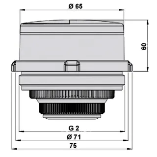 comfort-Wohnungswasserzähler AP T90 kalt warm G3/4 AG x 80mm Q3 2,5 smart M – Bild 2